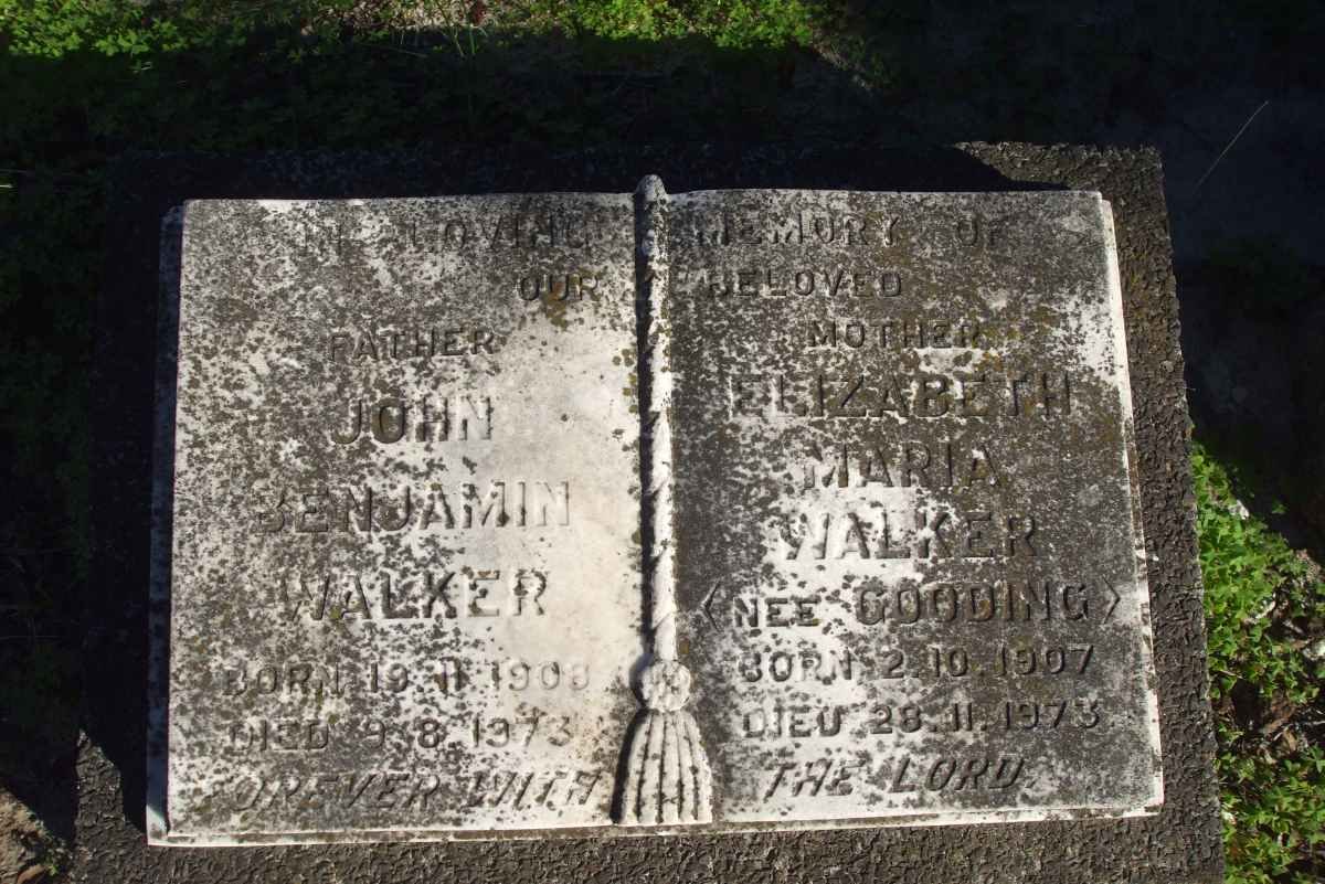 WALKER John Benjamin 1903-1973 &amp; Elizabeth Maria GOODING 1907-1973