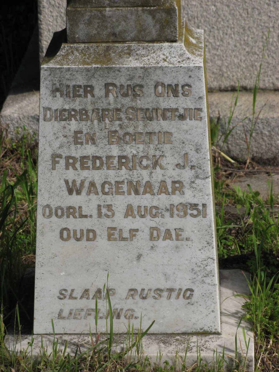 WAGENAAR Frederick J. -1951
