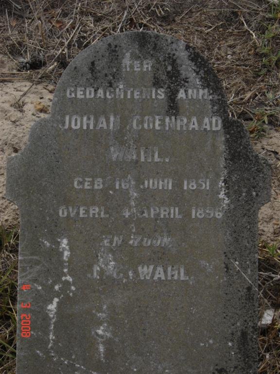 WAHL Johan Coenraad 1851-1896 :: WAHL J.C.