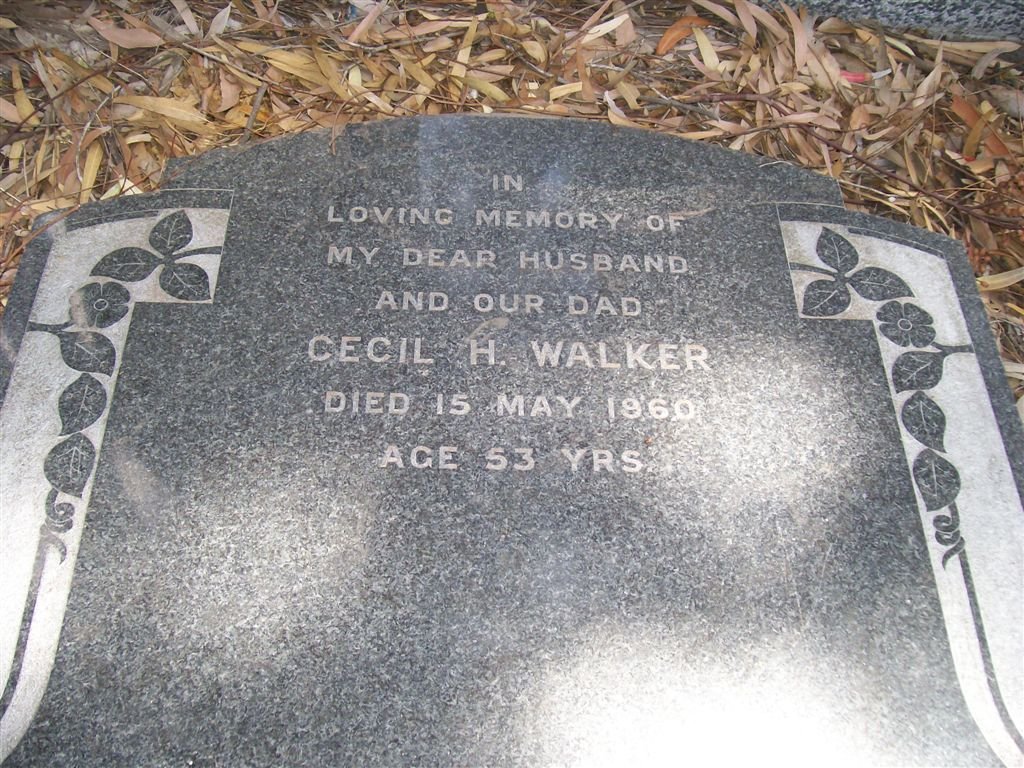 WALKER Cecil H. -1960