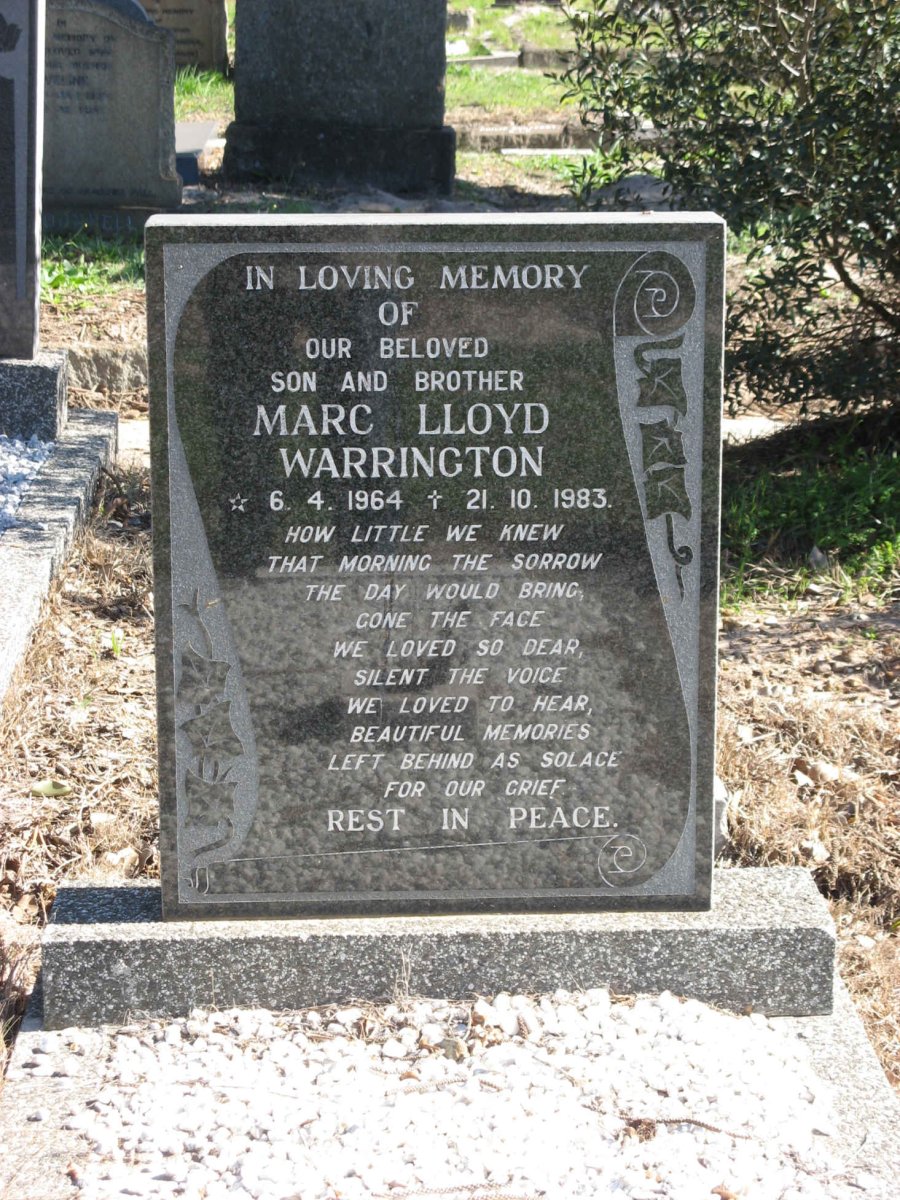 WARRINGTON Marc Lloyd 1964-1983