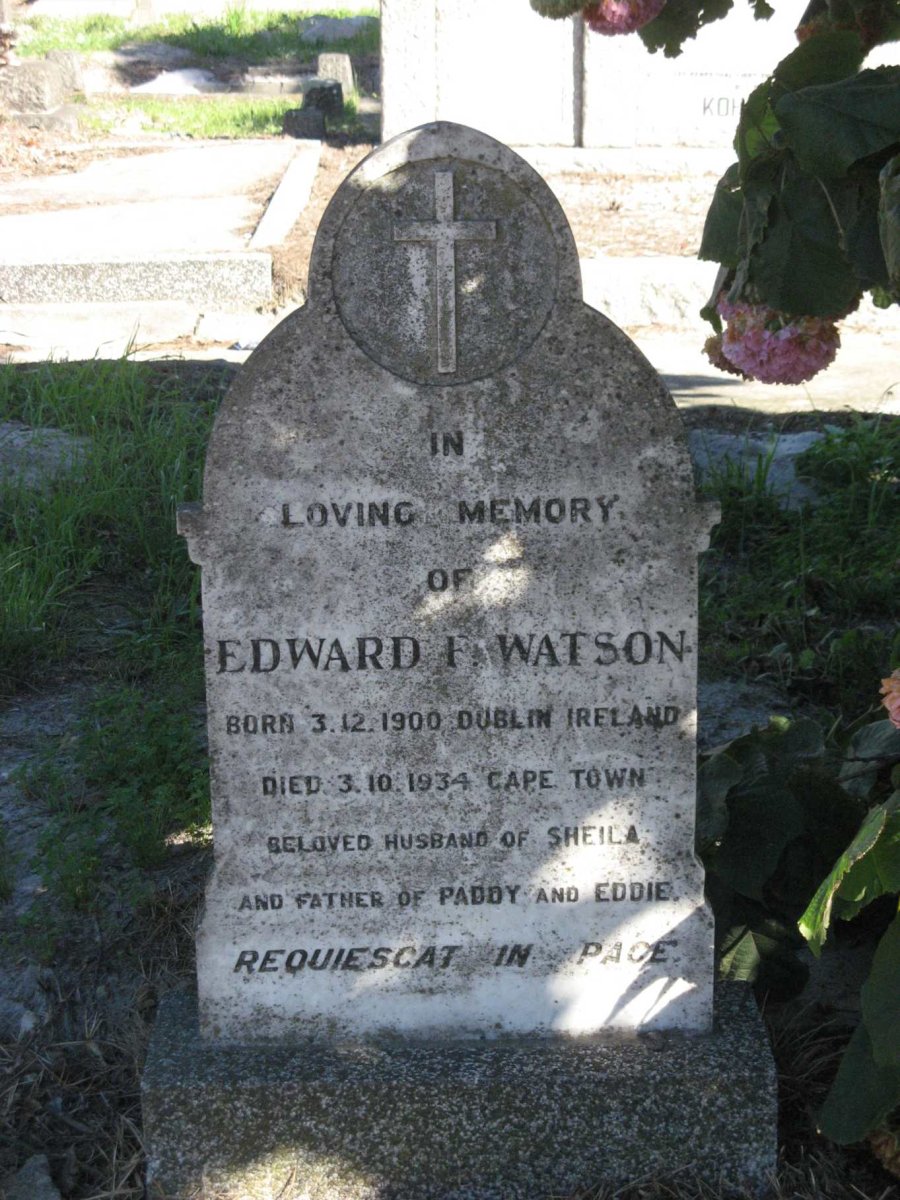 WATSON Edward F. 1900-1934