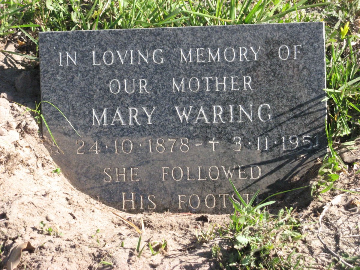WARING Mary 1878-1951