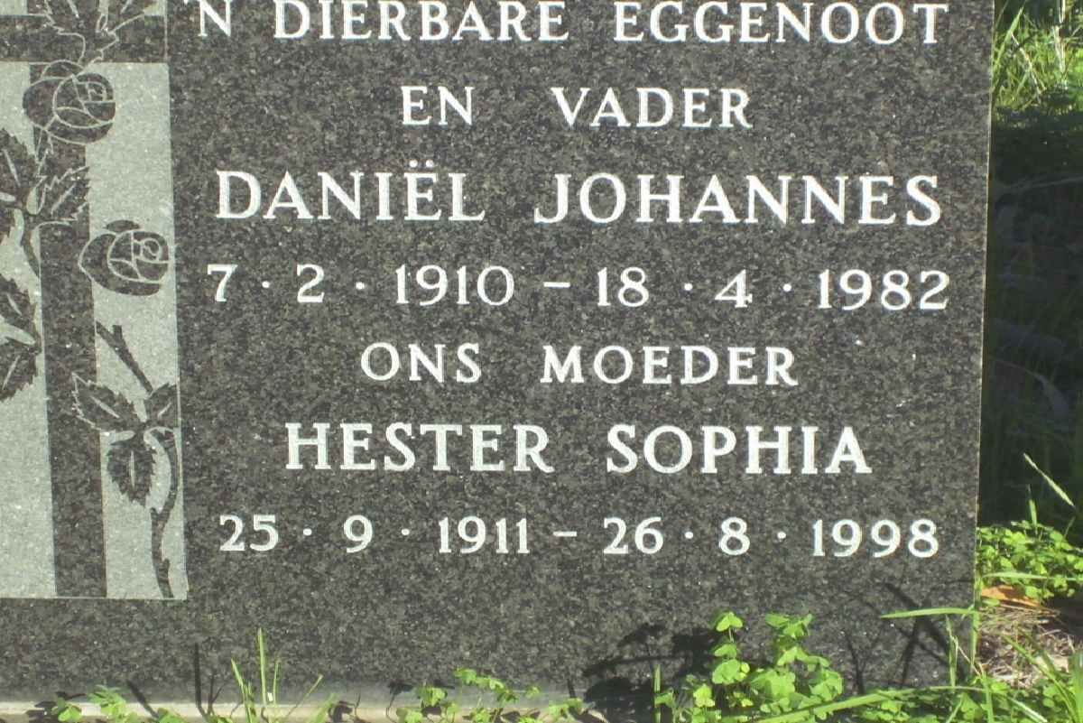 WAAL Daniel Johannes, de 1910-1982 &amp; Hester Sophia 1911-1998