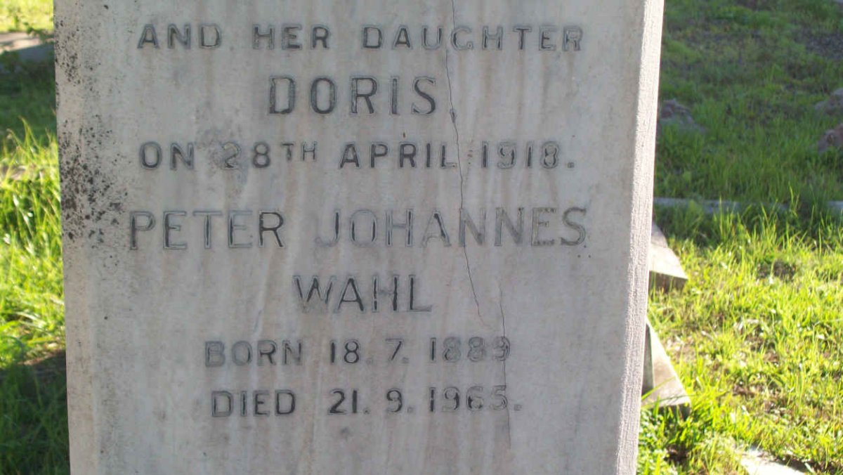 WAHL Peter Johannes 1889-1965 :: BROWN Doris -1919
