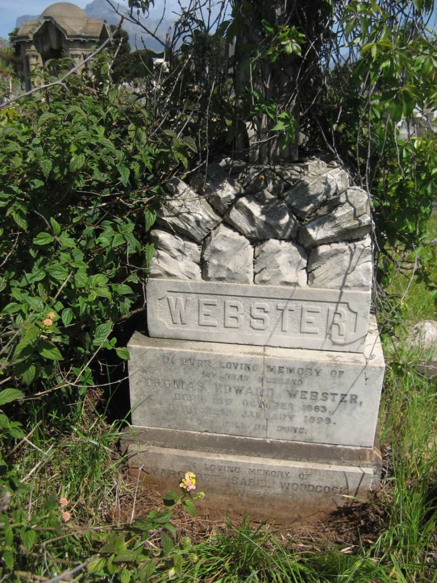 WEBSTER Thomas Edward 1863-1898 :: WOODCOCK Margaret Isabel nee WEBSTER -195?