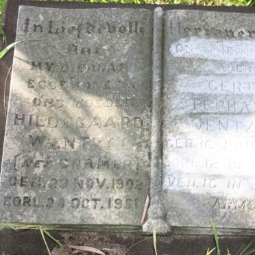 WENTZEL Gert Stephanus 1899-1958 &amp; Hildegaard CRAMER 1902-1951