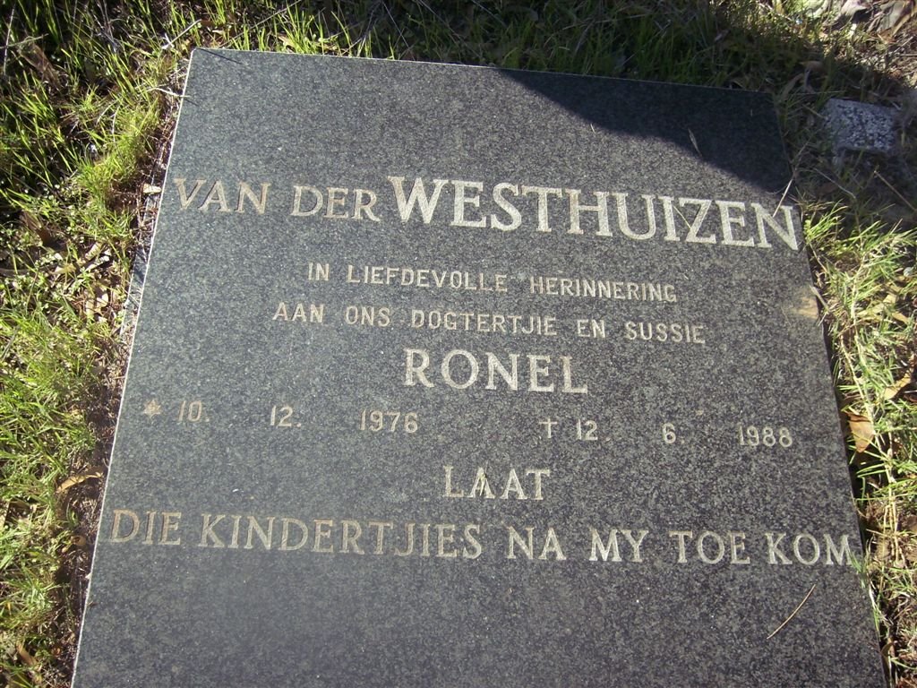 WESTHUIZEN Ronel, van der 1976-1988
