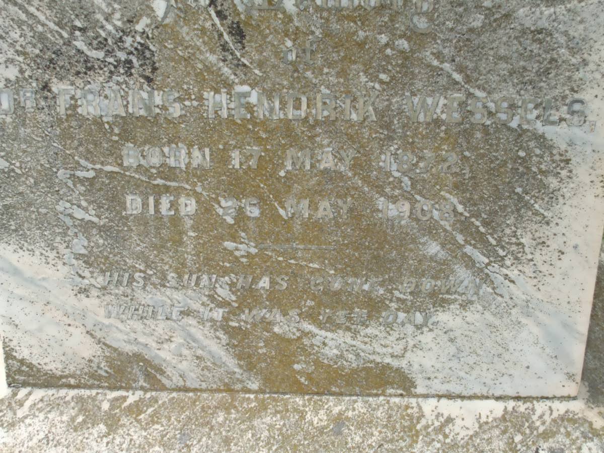 WESSELS Frans Hendrik 1972-1908