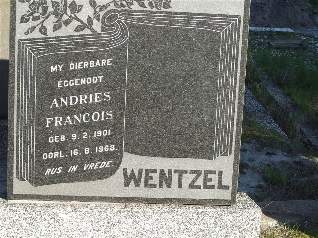 WENTZEL Andries Francois 1901-1968