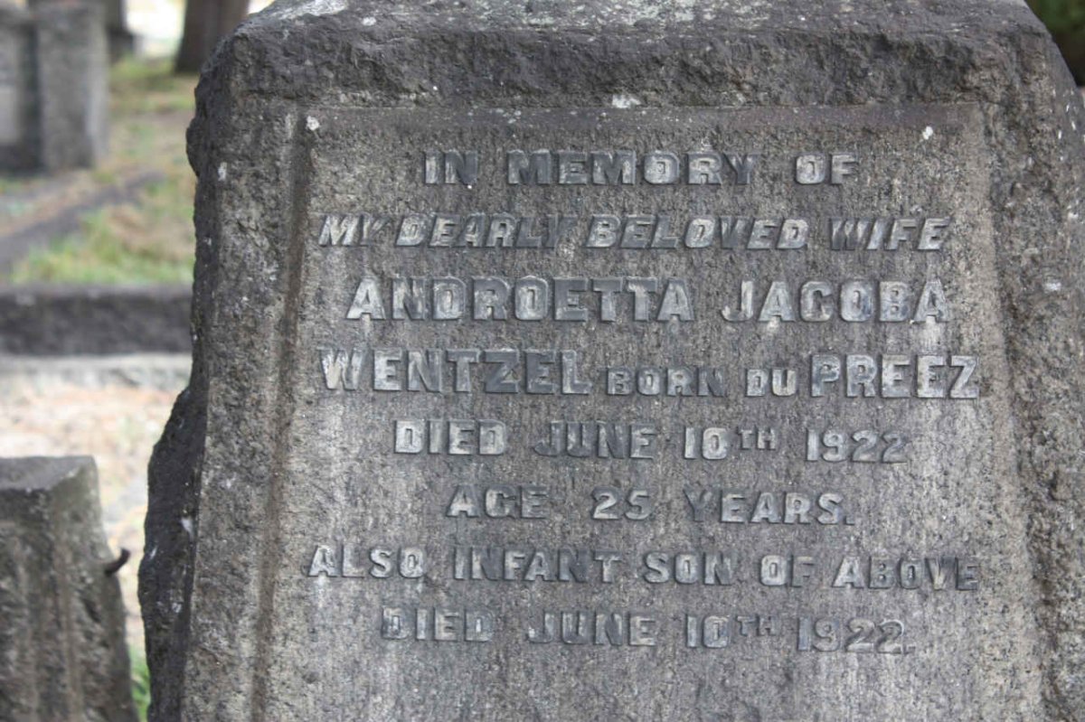 WENTZEL Androetta Jacoba nee DU PREEZ -1922 :: WENTZEL Baby boy 1922 -1922