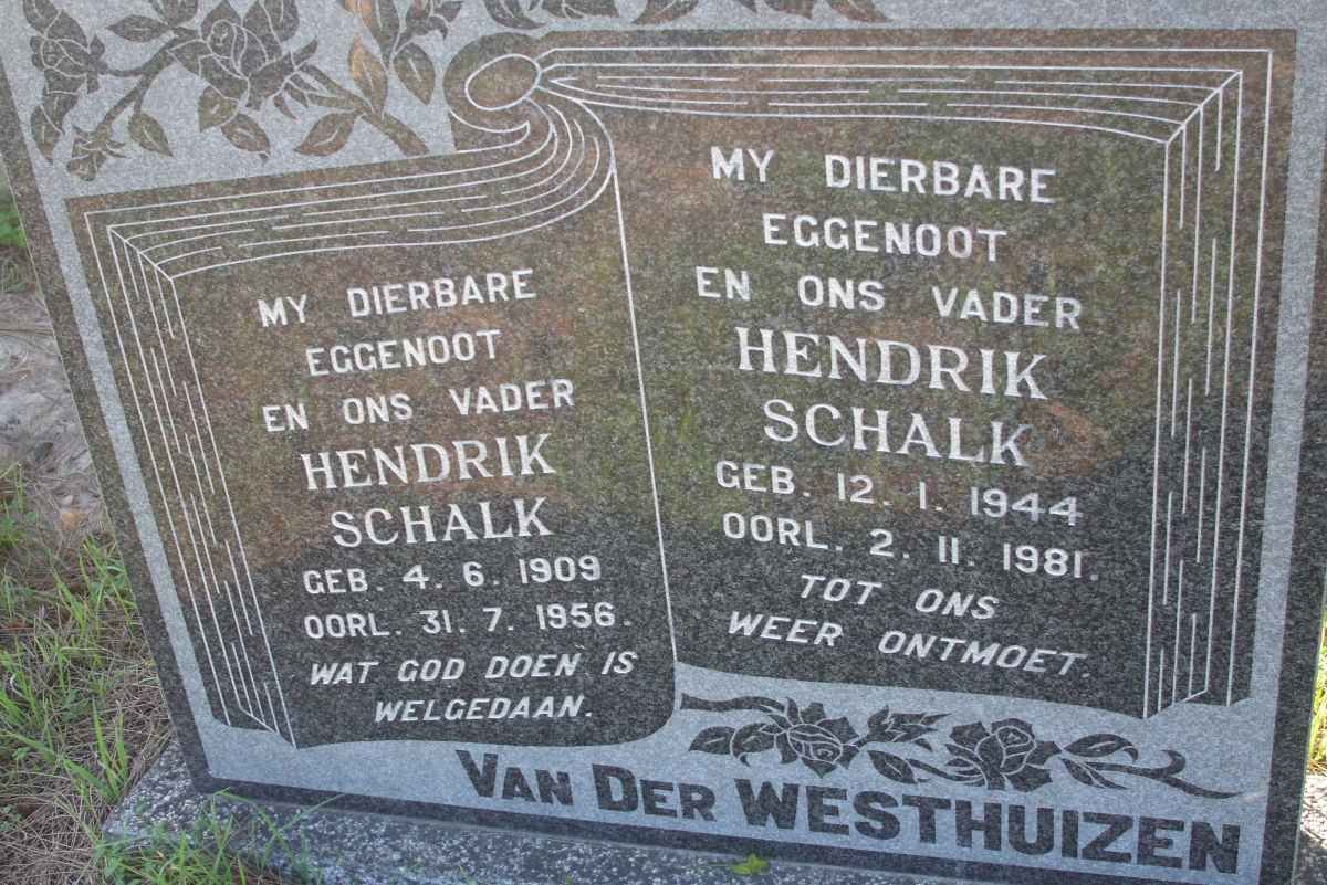 WESTHUIZEN Hendrik Schalk, van der 1909-1956 :: VAN DER WESTHUIZEN Hendrik Schalk 1944-1981