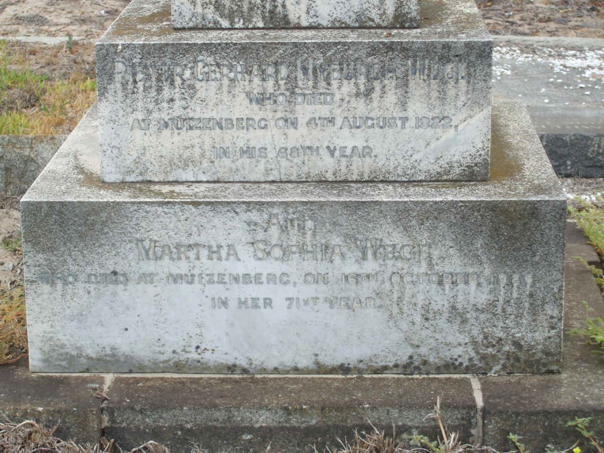 WEGE Pieter Gerhard Myburgh -1922 &amp; Martha Sophia -1926