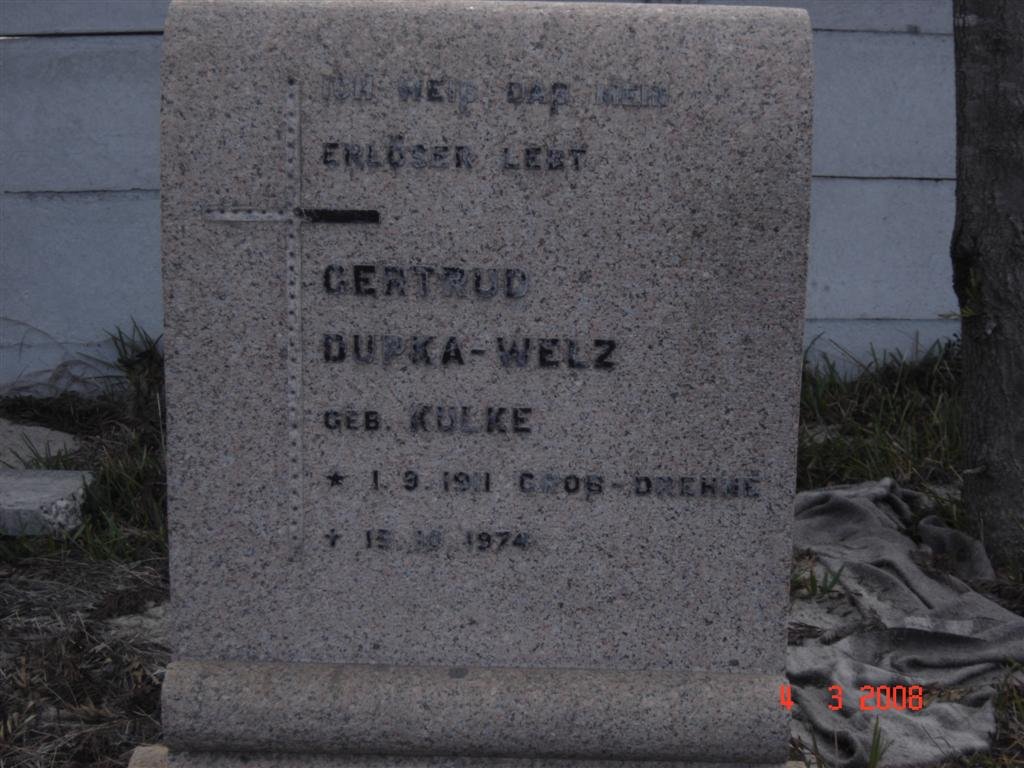 WELZ Gertrud, DUPKA nee KULKE 1911-1974