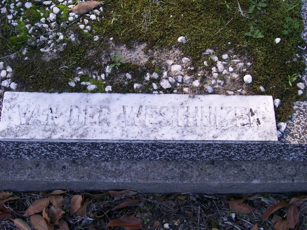 WESTHUIZEN Jan Abraham, van der 1905-1968 &amp; Ellen Maria 1906-1970