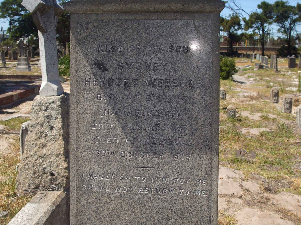 WEBSTER Sydney Herbert ?-1916