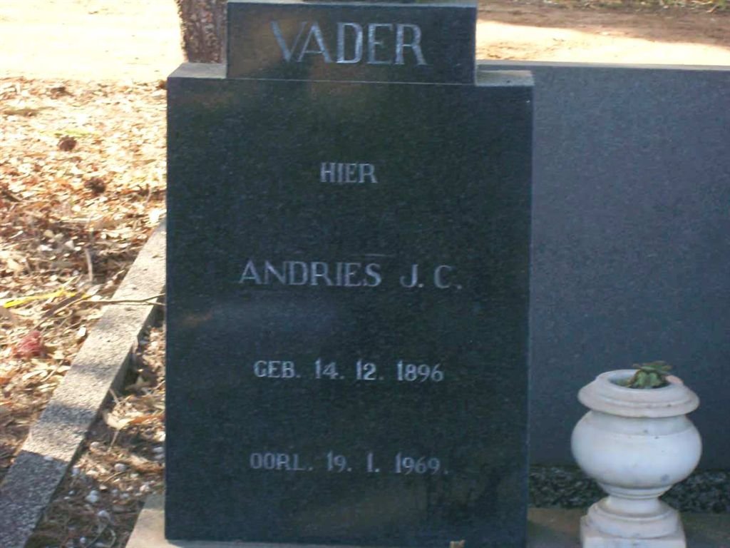 WESTHUIZEN Andries J.C., van der 1896-1969