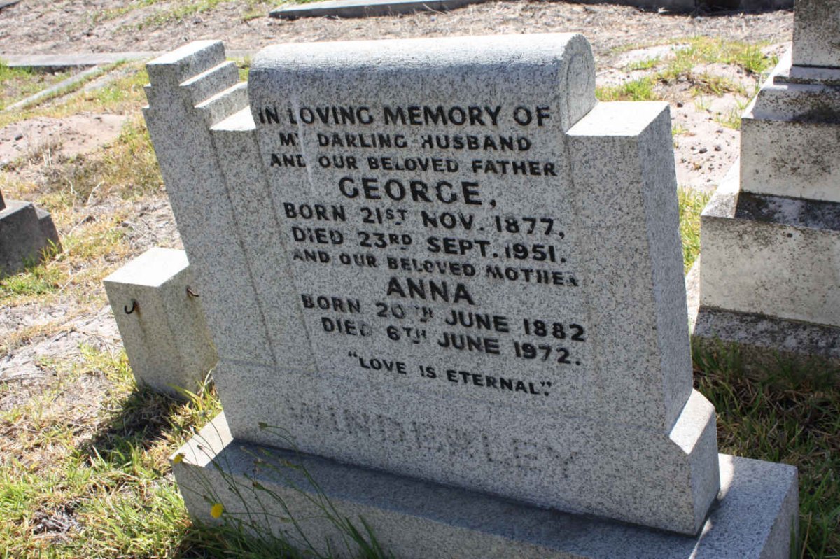 WINDERLEY George 1877-1951 &amp; Anna 1882-1972