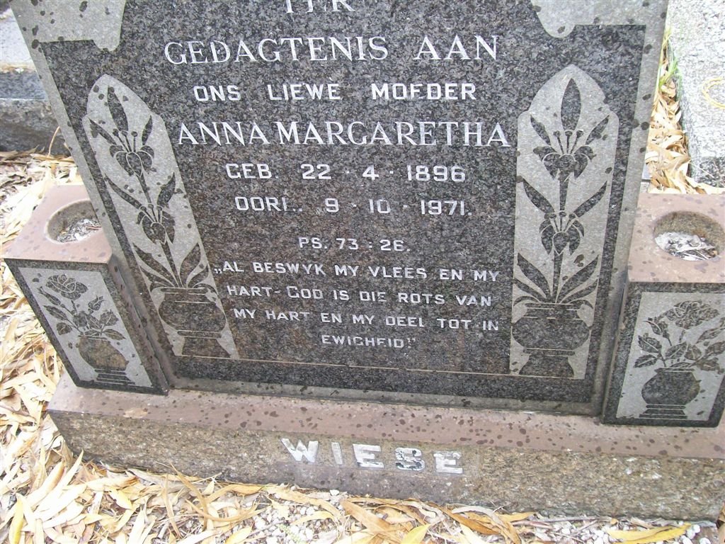 WIESE Anna Margaretha 1896-1971