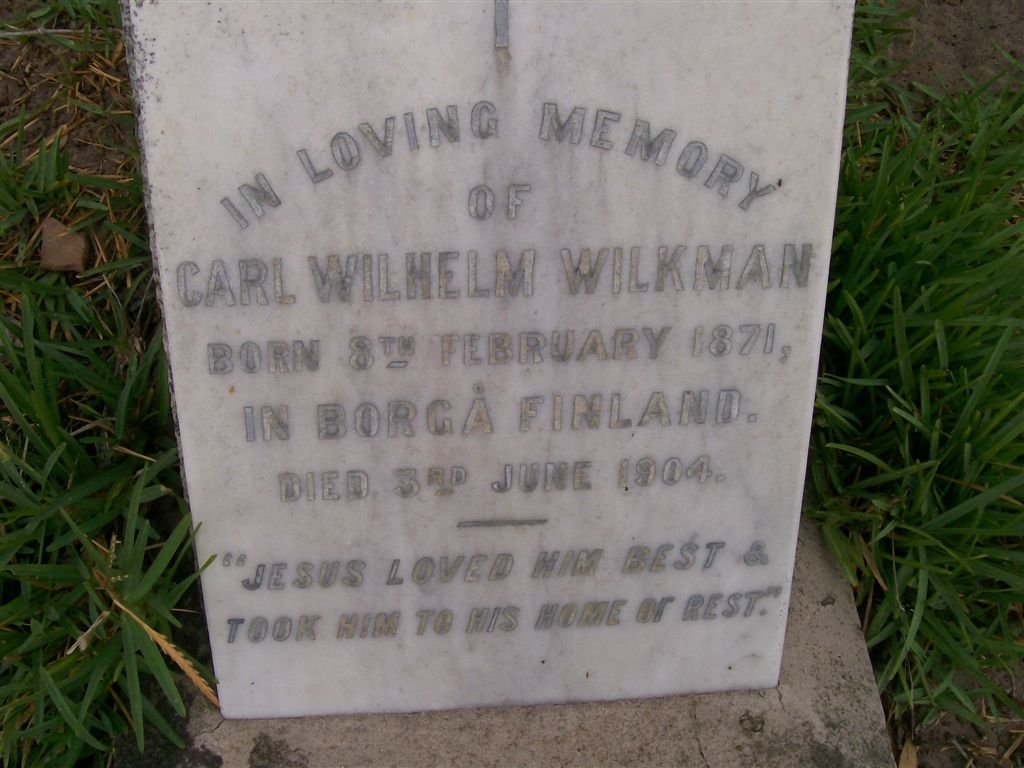 WILKMAN Carl Wilhelm 1871-1904