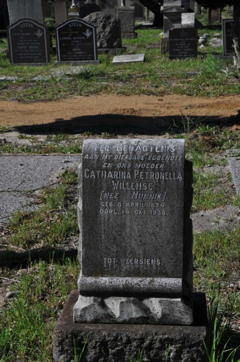WILLEMSE Catharina Petronella nee MUNNIK 1874-1938