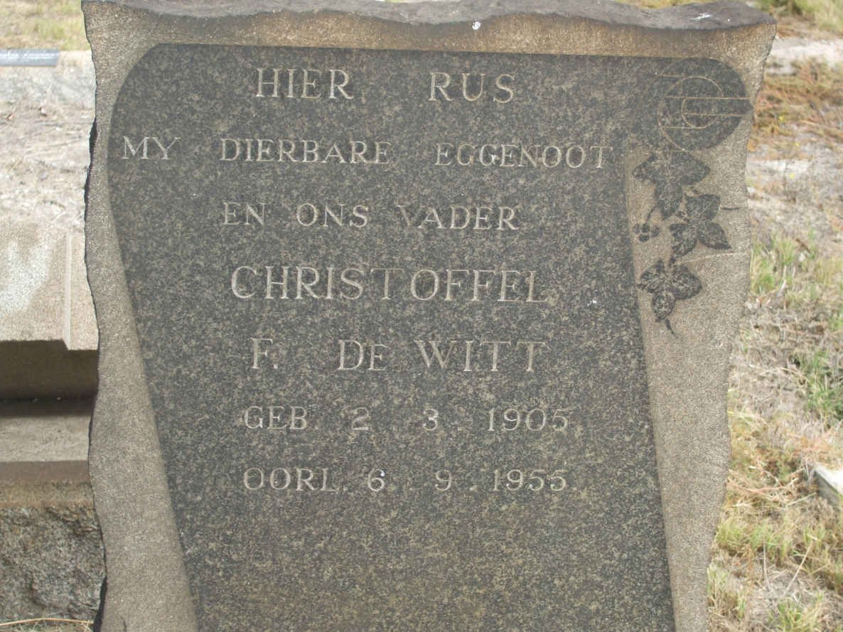 WITT Christoffel F., de 1905-1955