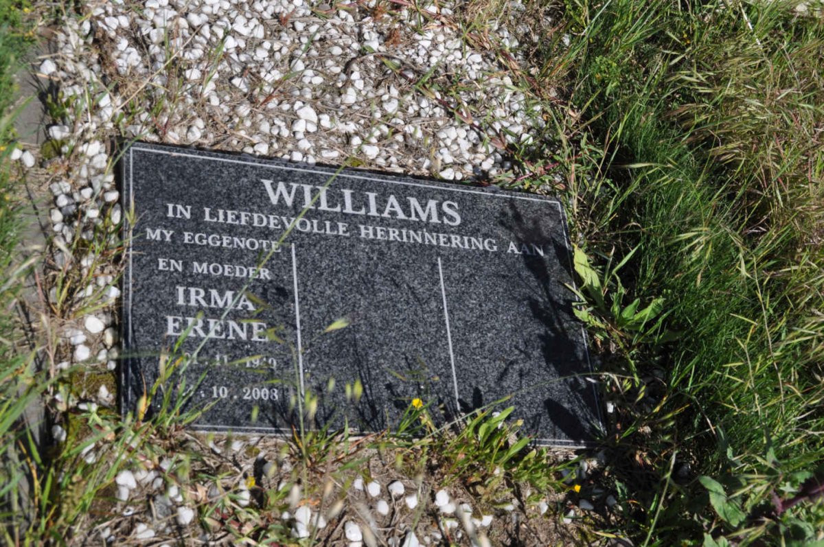 WILLIAMS Irma Erene 1940-2008