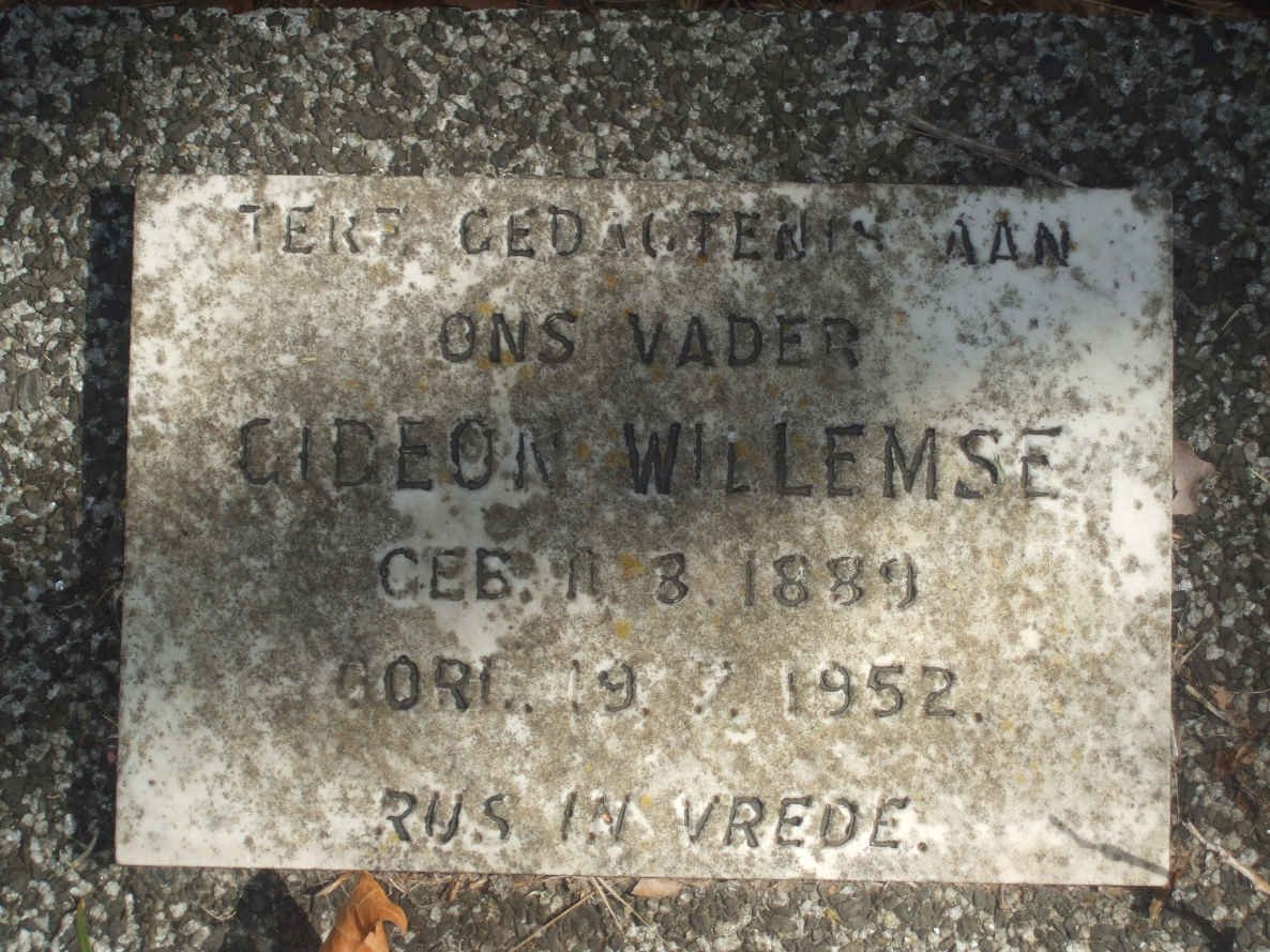 WILLEMSE Gideon 1889-1952