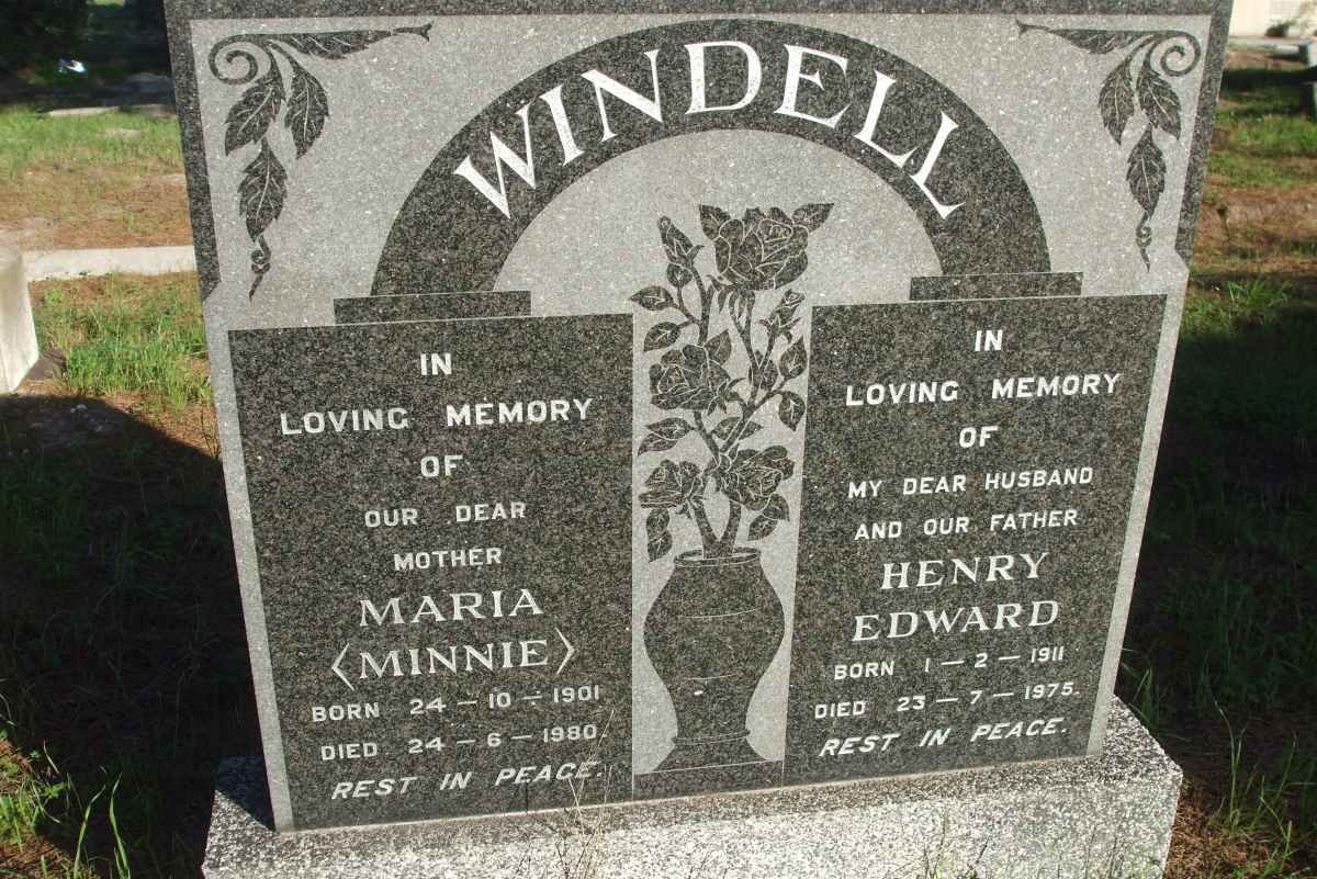 WINDELL Henry Edward 1911-1975 &amp; Maria 1901-1980