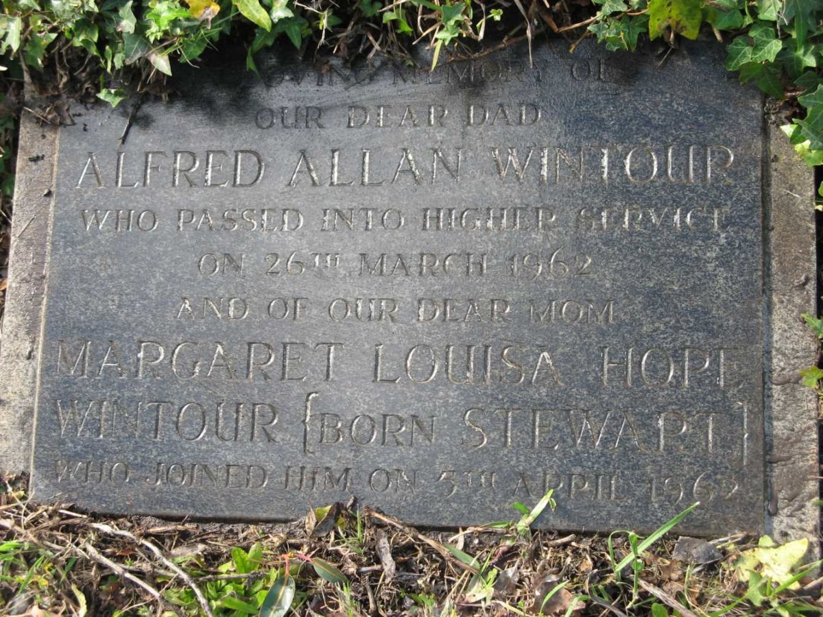 WINTOUR Alfred Allan -1962 &amp; Margaret Louisa Hope STEWART -1962