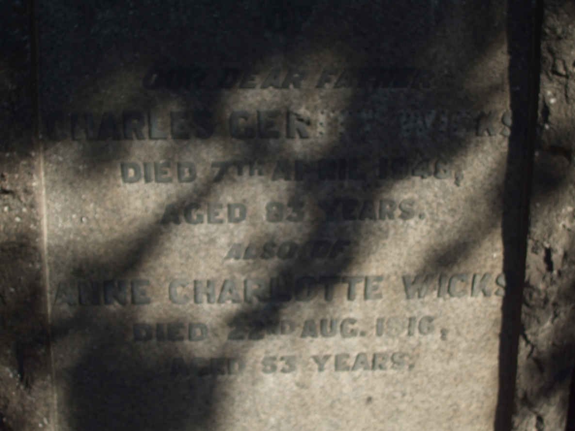 WICKS Charles Geritt -1948 :: WICKS Anne Charlotte -1916 