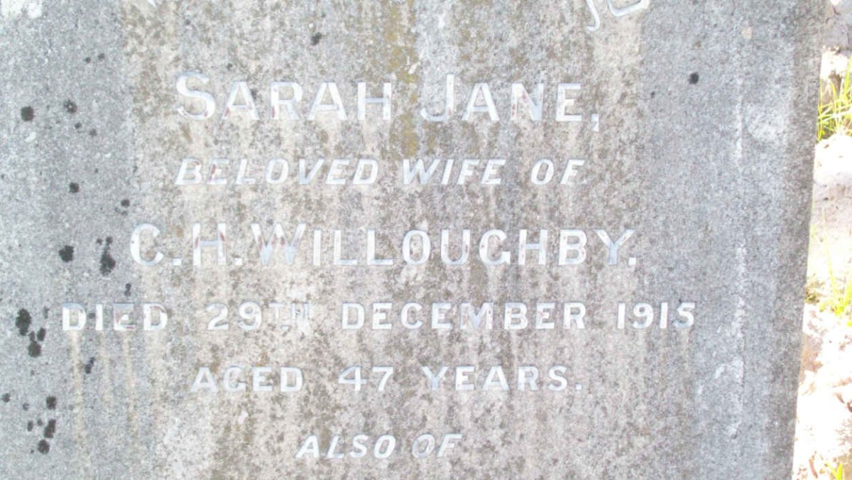 WILLOUGHBY Sarah Jane -1915