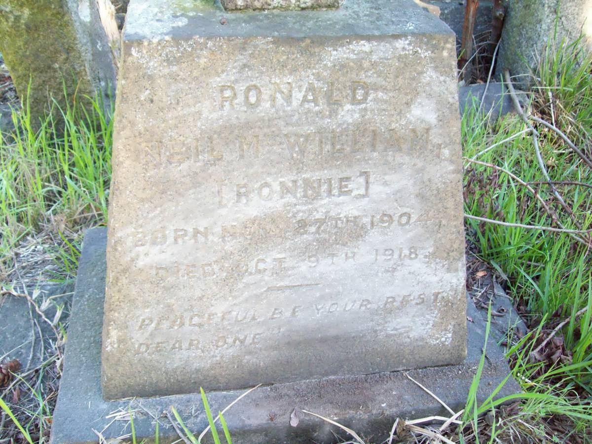 WILLIAM Ronald Neil M. 1904-1918