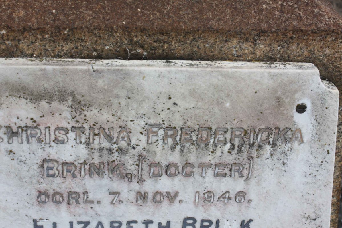 BRINK Christina Fredericka -1946