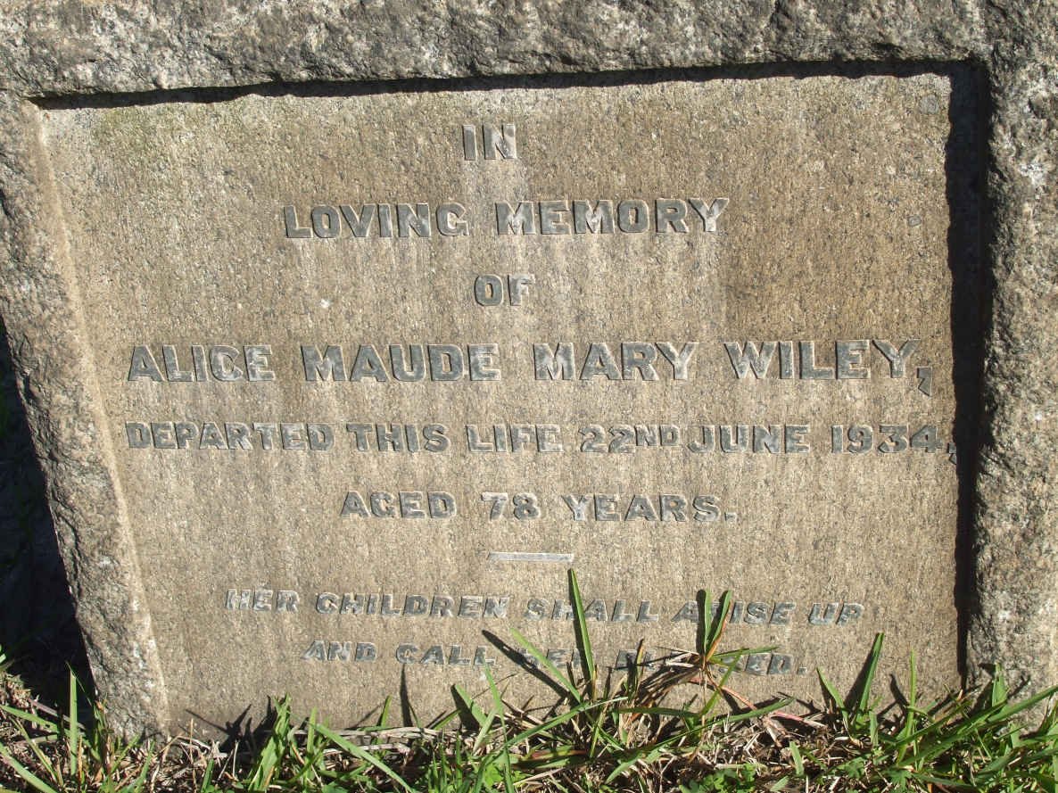 WILEY Alice Maud Mary -1934 