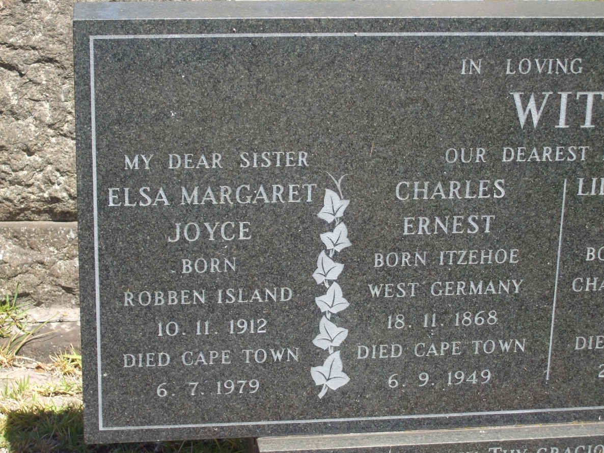 WITT Elsa Margaret Joyce 1912-1979
