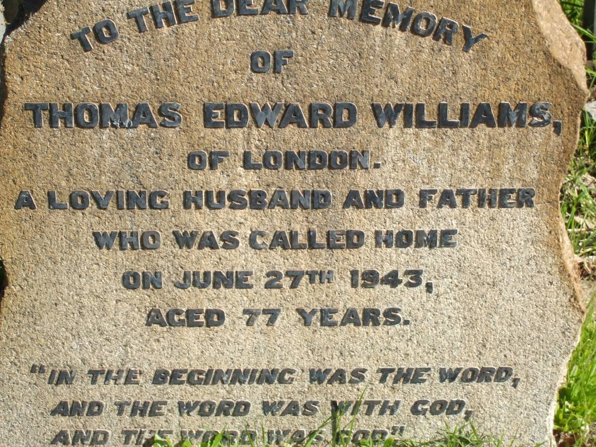 WILLIAMS Thomas Edward -1943