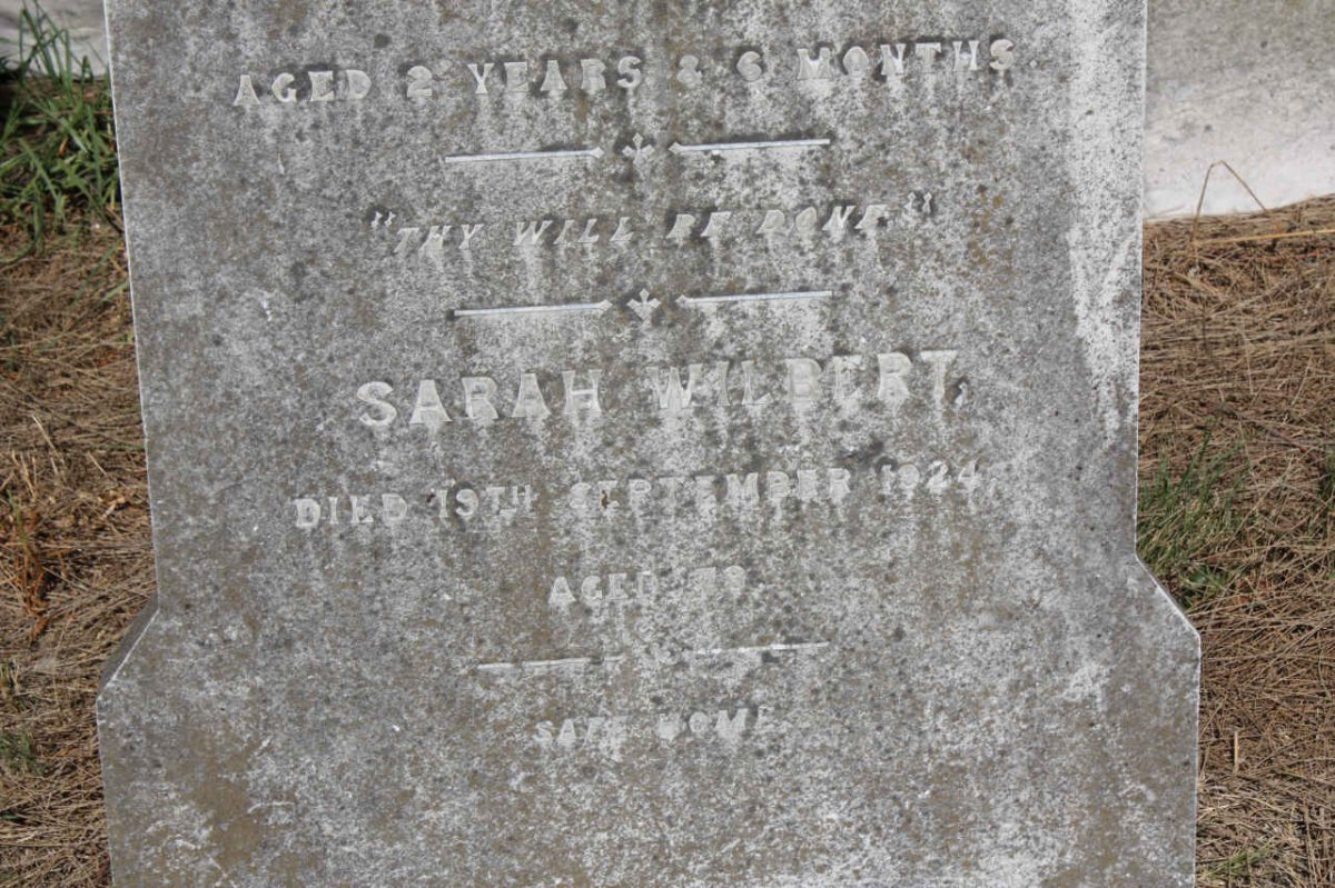 WILBERT Robert -1898 &amp; Sarah -1924 ::  WILBERT Robert George -189?