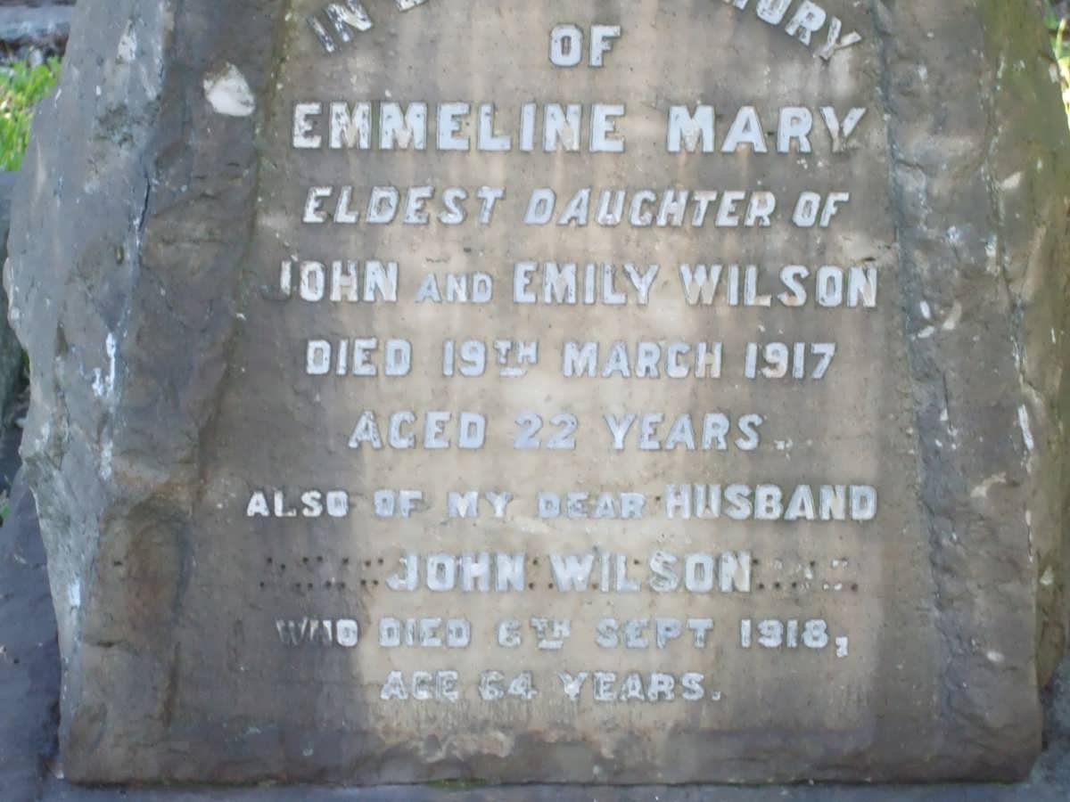 WILSON John -1918 :: WILSON Emmeline Mary -1917