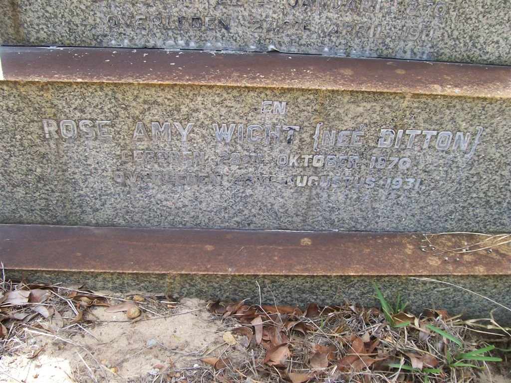 WICHT Rose Amy nee DITTON 1870-1931
