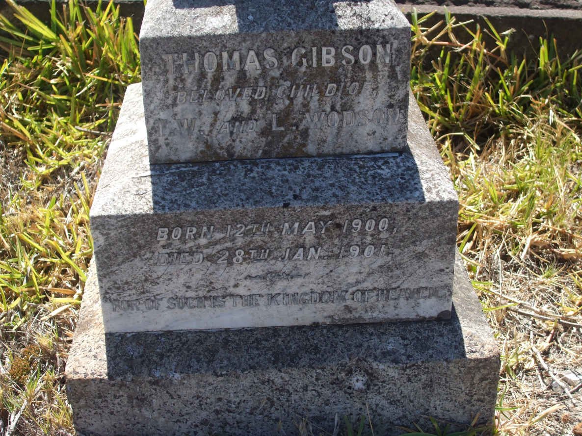 WODSON Thomas Gibson 1900-1901