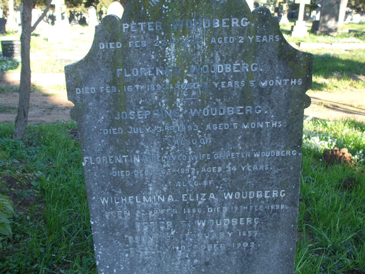 WOUDBERG Peter S. 1859-1902 &amp; Florentina -1893