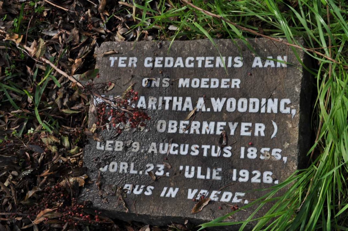 WOODING Margaritha A. nee OBERMEYER 185?-1926