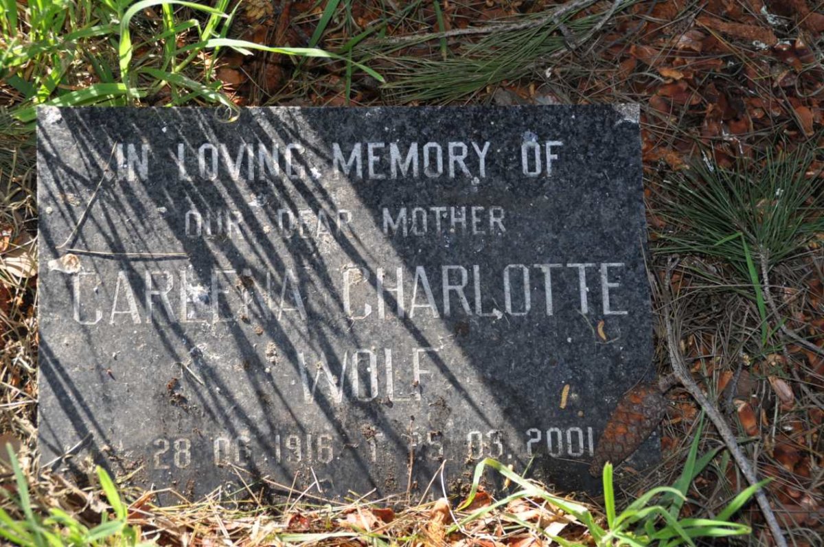 WOLF Carlena Charlotte 1916-2001