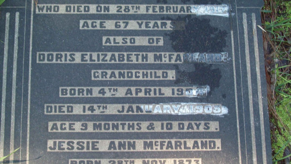 McFARLAND  Doris Elizabeth 1904-1905 