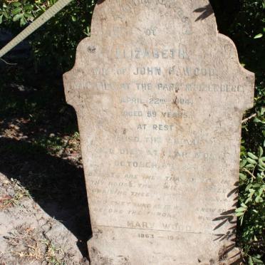 WOOD John H. -1935 :: WOOD Elizabeth -1904 :: WOOD Mary 1863-1949 :: WOOD Marie 1852-1936