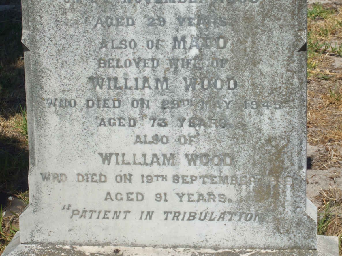 WOOD William -1959 &amp; Maud -1945