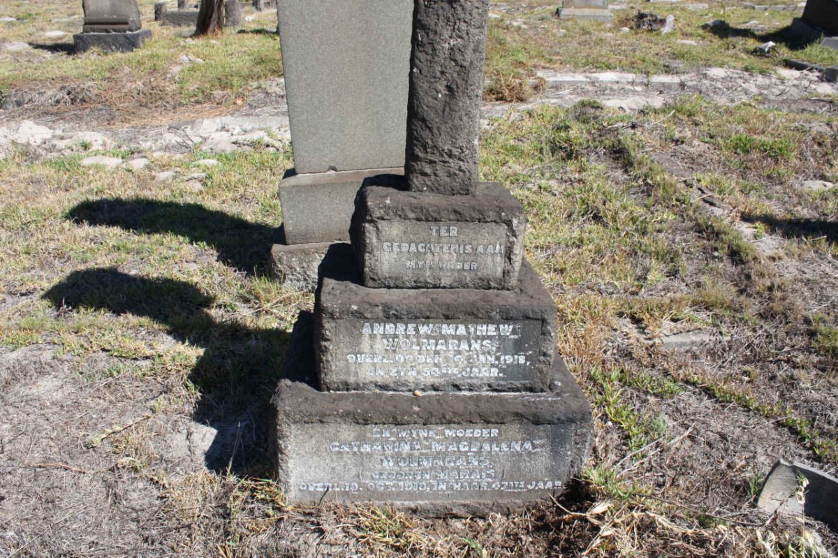 WOLMARANS Andrew Mathew -1918 &amp; Catharina Magdalena MARAIS -1918