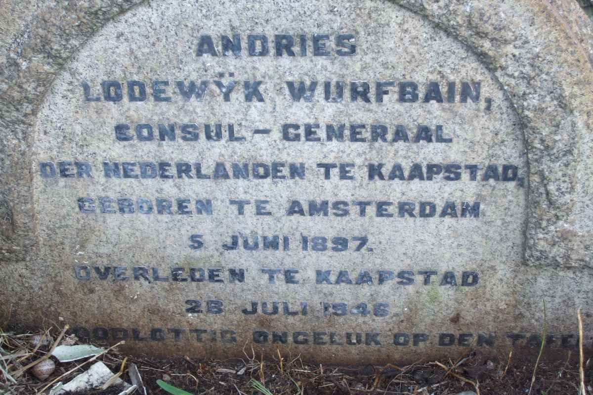 WURFBAIN Andries Lodewyk 1897-1946