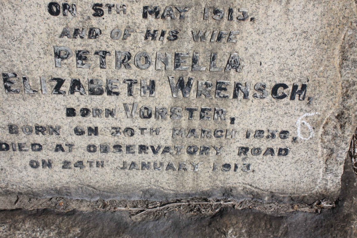 WRENSCH Petronella Elizabeth nee VORSTER 183?-1913